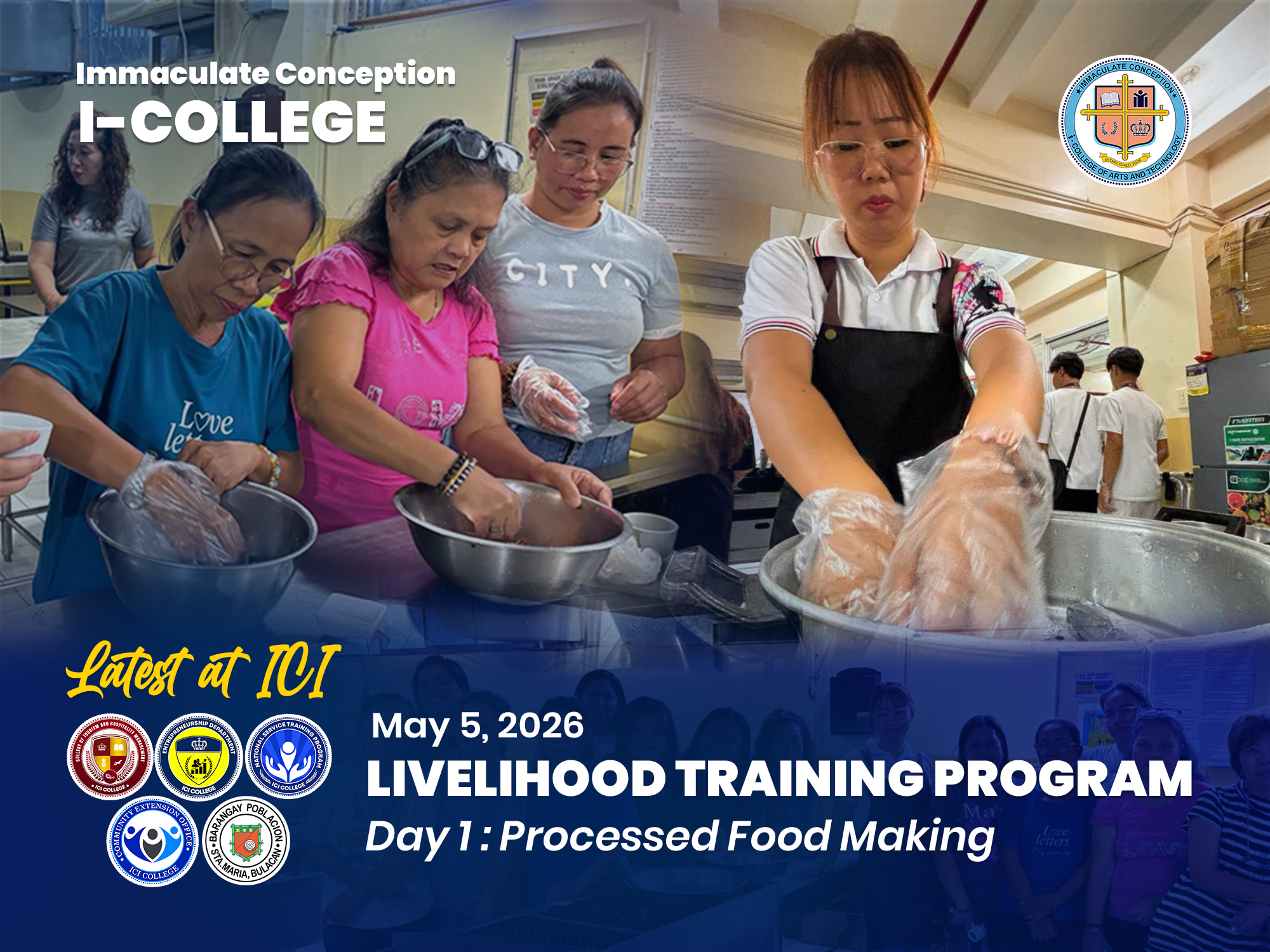 ICI Livelihood training program day 1: Processed food making