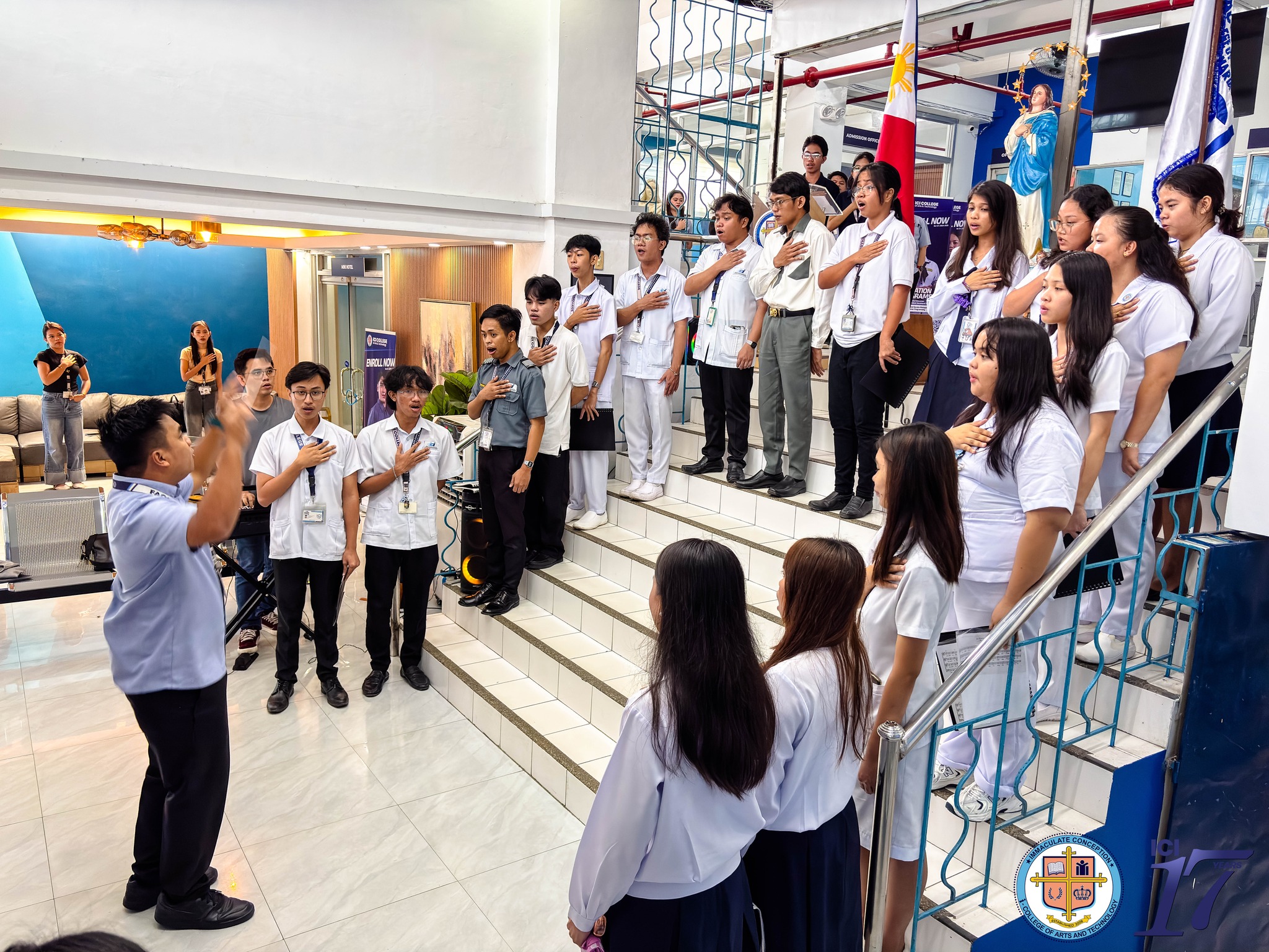 Coro Dela Immaculada Concepcion and The I-Communicators Lead Flag Ceremony for Knowledge and Growth