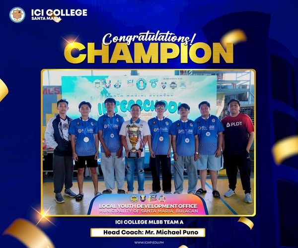 ICI College MLBB Team A Wins Championship in Kabataang Santa Maria Inter-School Mobile Legends Bangbang Tournament 2026