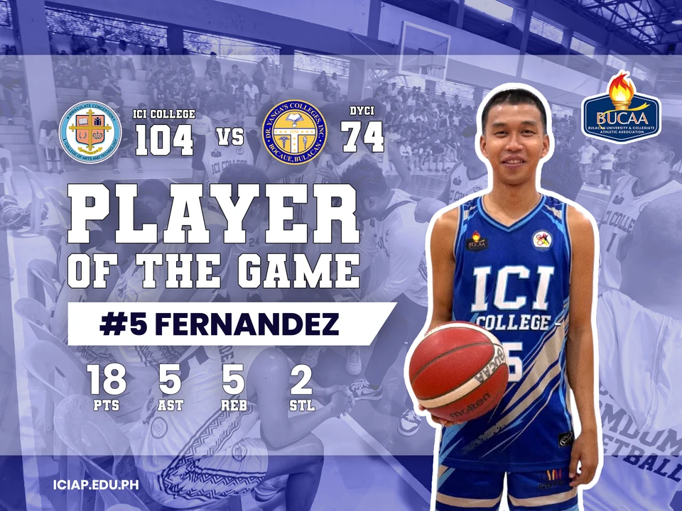 Strong second-game performance propels ICI College forward in BUCAA Season 3 seniors basketball with No. 5 Fernandez leading the charge
