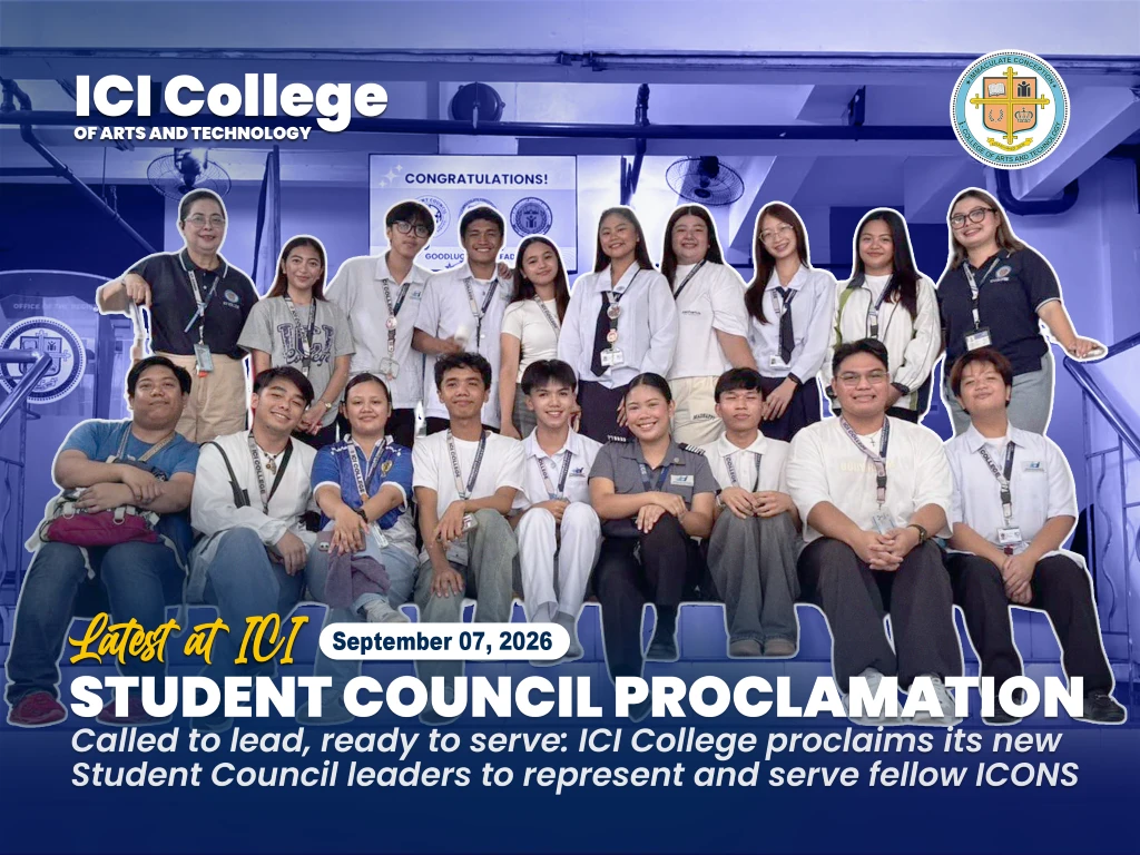 ICI College proclamation of student council
