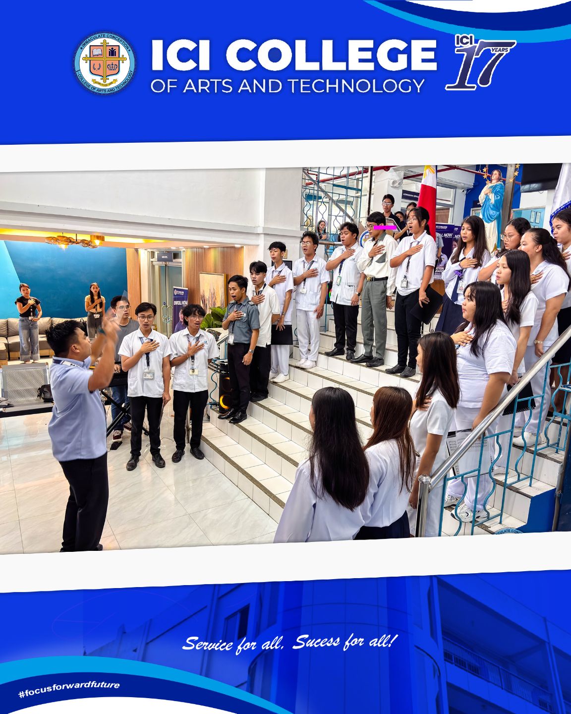 Coro Dela Immaculada Concepcion and The I-Communicators Lead Flag Ceremony for Knowledge and Growth