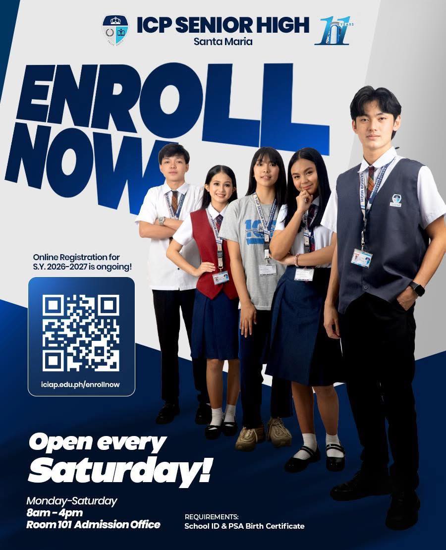 Saturday Enrollment Is NOW OPEN at ICP Senior High! ????✨
